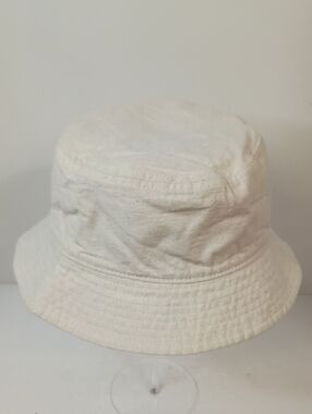 Madewell White Cotton Bucket Hat Women's Small Medium